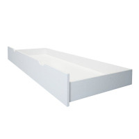 Dětská patrová postel z masivu s rozšířeným spodním lůžkem DENIS - 200x90/140 cm - bílá