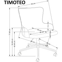 Kancelářská židle TIMOTEO - šedá