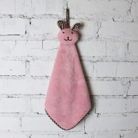 Dětský ručník PICCOLO Králíček 30x30 cm - světle růžový