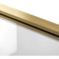 Koupelnová pevná zástěna Rea AERO 110 cm - broušená zlatá - čiré sklo