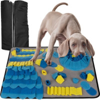 Čmuchací kobereček pro psy i kočky - modrý/žlutý