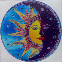 Norimpex Diamantové malování 7D Slunce a měsíc 30x30 cm