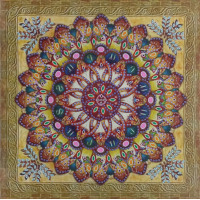 Norimpex Diamantové malování 7D Zlatá mandala 30x30 cm