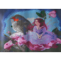 Norimpex Diamantové malování Červenka s květinovou vílou 30x40 cm