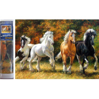 Norimpex Diamantové malování Cválající koně 30x40 cm