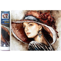 Norimpex Diamantové malování Dáma v klobouku 30x40 cm