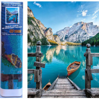 Norimpex Diamantové malování Horské jezero 30x40 cm