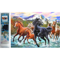 Norimpex Diamantové malování Koně ve vodě 30x40 cm