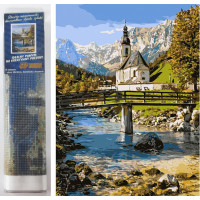 Norimpex Diamantové malování Kostel v Ramsau 30x40 cm