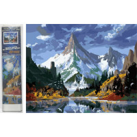 Norimpex Diamantové malování Ledový zámek v horách 30x40 cm