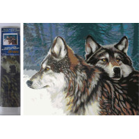 Norimpex Diamantové malování Vlci v zimě 30x40 cm