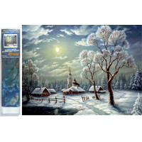 Norimpex Diamantové malování Zasněžená zimní krajina 30x40 cm