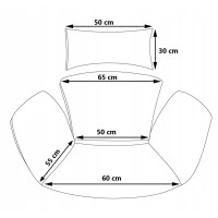 Sedací polštář PRIMA do závěsného houpacího křesla - šedý
