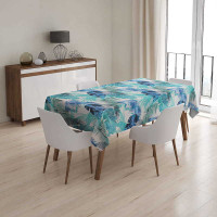 Ubrus 135x180 cm - Listy banánovníku - modrý