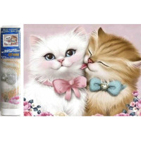 Norimpex Diamantové malování Zamilované kočky 30x40 cm