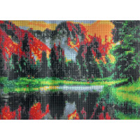 Norimpex Diamantové malování Západ slunce u jezera 30x40 cm