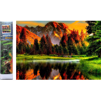 Norimpex Diamantové malování Západ slunce u jezera 30x40 cm
