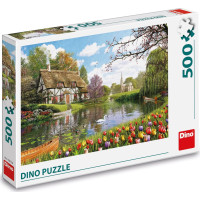 DINO Puzzle Chata u vody 500 dílků