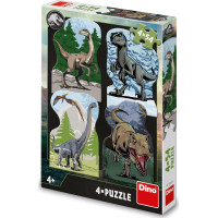 DINO Puzzle Jurský svět 4x54 dílků