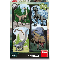 DINO Puzzle Jurský svět 4x54 dílků