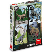 DINO Puzzle Jurský svět 4x54 dílků