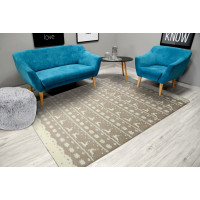 Plyšový koberec 3D Home - Sobíci - béžový