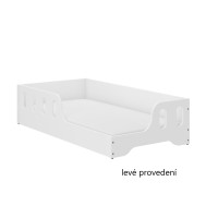 Dětská Montessori postel COCO 140x70 cm + MATRACE - bílá