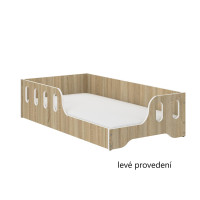Dětská Montessori postel COCO 140x70 cm + MATRACE - sonoma