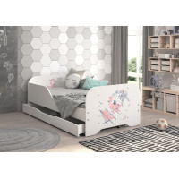Dětská postel KIM - HOLČIČKA NA PLÁŽI 140x70 cm + MATRACE