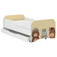 Dětská postel KIM - SAFARI INDIÁNI 140x70 cm + MATRACE