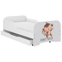 Dětská postel KIM - SAFARI OPIČKA 140x70 cm + MATRACE