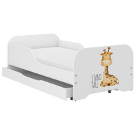 Dětská postel KIM - SAFARI ŽÍRAFA 140x70 cm + MATRACE