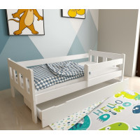 Dětská postel z masivu borovice MÁJA - 200x90 cm - bílá