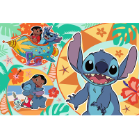 TREFL Puzzle Lilo&Stitch: Šťastný den MAXI 24 dílků