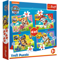 TREFL Puzzle Tlapková patrola: Běžící štěňata 4v1 (12,15,20,24 dílků)