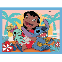 TREFL Sada 3v1 Lilo&Stitch: Šťastný den (2x puzzle + pexeso)