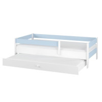 Dětská postel SIMPLE s přistýlkou - modrá - 180x80 cm