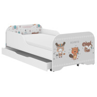 Dětská postel KIM - LESNÍ ZVÍŘÁTKA 160x80 cm