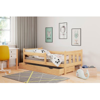 Dětská postel z masivu se šuplíky MARIE 160x80 cm - přírodní