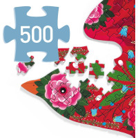 DJECO Obrysové puzzle Ptáček 500 dílků