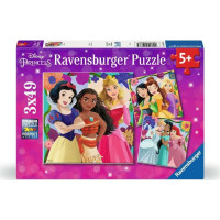 RAVENSBURGER Puzzle Disney: Princezny z pohádek 3x49 dílků