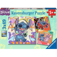 RAVENSBURGER Puzzle Disney: Stitch 3x49 dílků