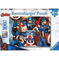 RAVENSBURGER Puzzle Marvel: Kapitán Amerika XXL 100 dílků