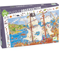 DJECO Puzzle Observation: Piráti 100 dílků
