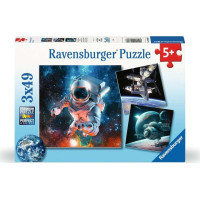 RAVENSBURGER Puzzle Prozkoumávání vesmíru 3x49 dílků