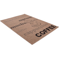 Sisalový PP koberec COFFEE - hnědý/černý