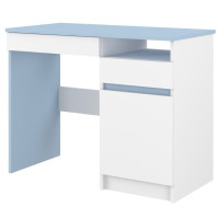 Dětský psací stůl N40 - BEZ MOTIVU - bílý/modrý