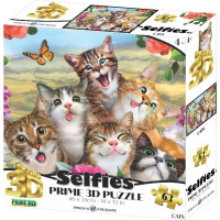 PRIME 3D Puzzle Kočičí Selfie 3D 63 dílků