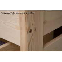 Dětská domečková postel z masivu borovice ASHER se šuplíky a přistýlkou - 200x90 cm - přírodní borovice
