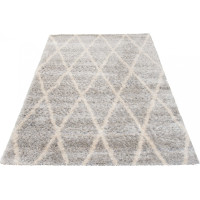 Kusový koberec Shaggy VERSAY Fence - šedý